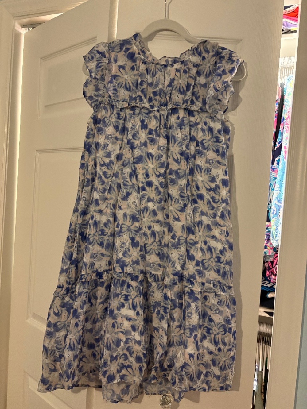 Flowy print dress S